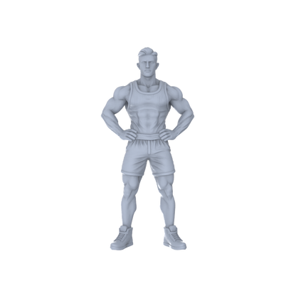 Yao's Studio LYTR192 Muscular Men Resin Miniature Model 6-Figure Set, Unpainted Fitness & Combat Figures, DIY Painting Scene Decoration Miniatures Diorama Resin Figures