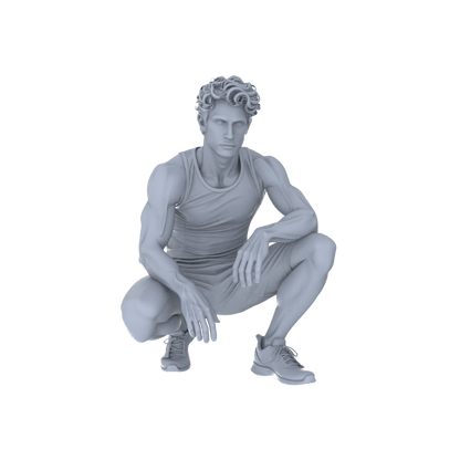 Yao's Studio LYTR192 Muscular Men Resin Miniature Model 6-Figure Set, Unpainted Fitness & Combat Figures, DIY Painting Scene Decoration Miniatures Diorama Resin Figures