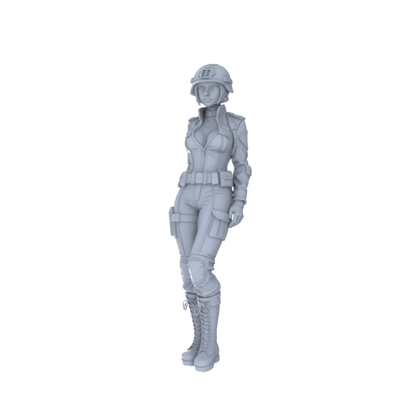 Yao's Studio LYTR193 Tactical Female Characters Resin Miniature Model 5-Figure Set, Unpainted Military Agent Figures, DIY Painting Scene Decoration Miniatures Diorama Resin Figures