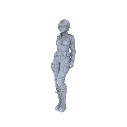 Yao's Studio LYTR193 Tactical Female Characters Resin Miniature Model 5-Figure Set, Unpainted Military Agent Figures, DIY Painting Scene Decoration Miniatures Diorama Resin Figures