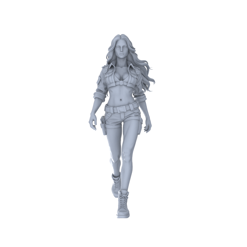 Yao's Studio LYTR193 Tactical Female Characters Resin Miniature Model 5-Figure Set, Unpainted Military Agent Figures, DIY Painting Scene Decoration Miniatures Diorama Resin Figures