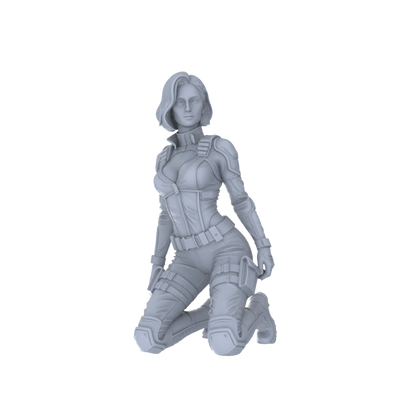 Yao's Studio LYTR193 Tactical Female Characters Resin Miniature Model 5-Figure Set, Unpainted Military Agent Figures, DIY Painting Scene Decoration Miniatures Diorama Resin Figures