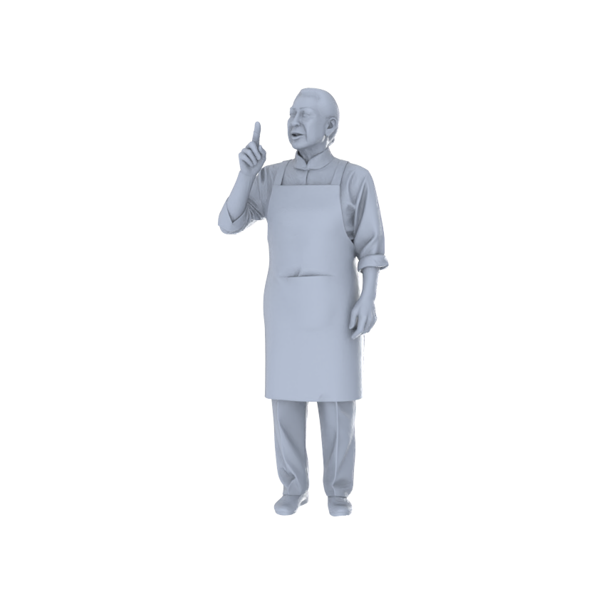 Yao's Studio LYTR194  Angry Elderly Figures Resin Miniature Model 5-Figure Set, Unpainted Angry Emotion Figures, DIY Painting Scene Decoration Miniatures Diorama Resin Figures