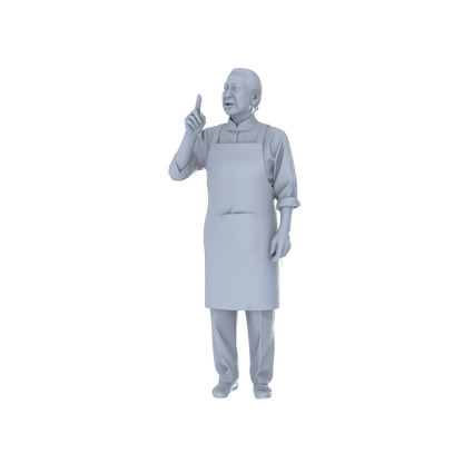Yao's Studio LYTR194  Angry Elderly Figures Resin Miniature Model 5-Figure Set, Unpainted Angry Emotion Figures, DIY Painting Scene Decoration Miniatures Diorama Resin Figures