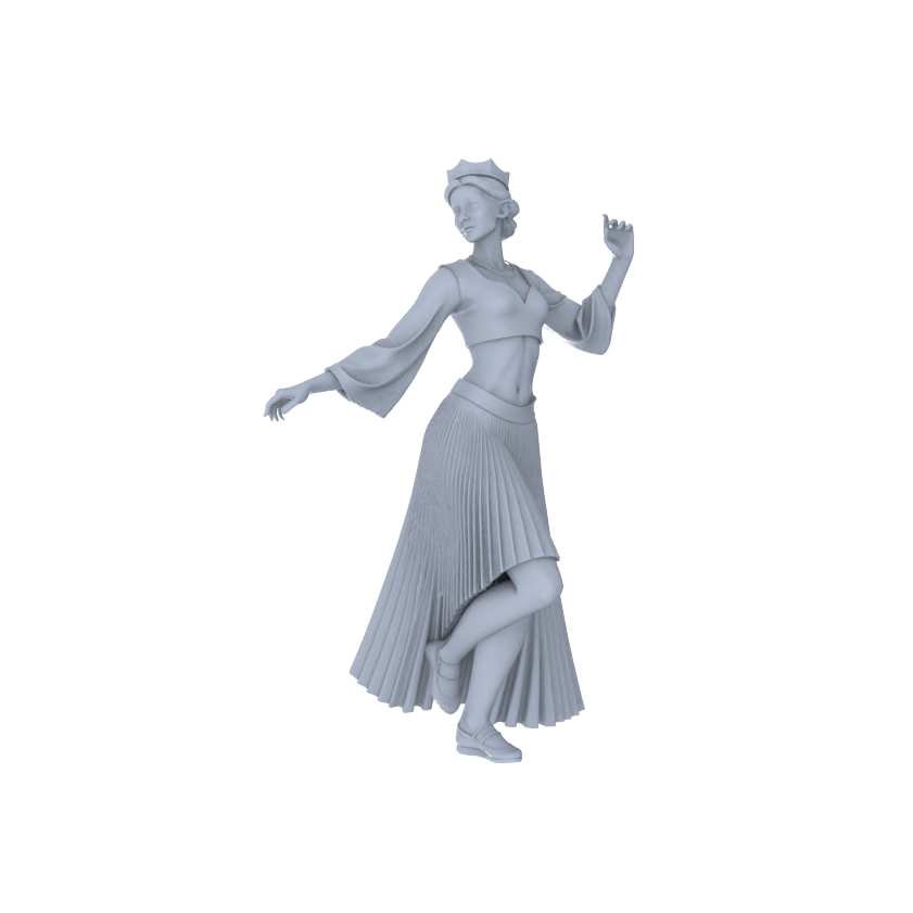 Yao's Studio LYTR195 Ethnic Dance Women Resin Miniature Model 6-Figure Set, Unpainted Western Region Dance Figures, DIY Painting Scene Decoration Miniatures Diorama Resin Figures