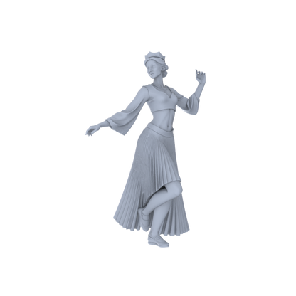 Yao's Studio LYTR195 Ethnic Dance Women Resin Miniature Model 6-Figure Set, Unpainted Western Region Dance Figures, DIY Painting Scene Decoration Miniatures Diorama Resin Figures