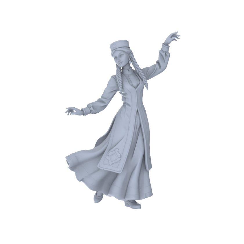 Yao's Studio LYTR195 Ethnic Dance Women Resin Miniature Model 6-Figure Set, Unpainted Western Region Dance Figures, DIY Painting Scene Decoration Miniatures Diorama Resin Figures