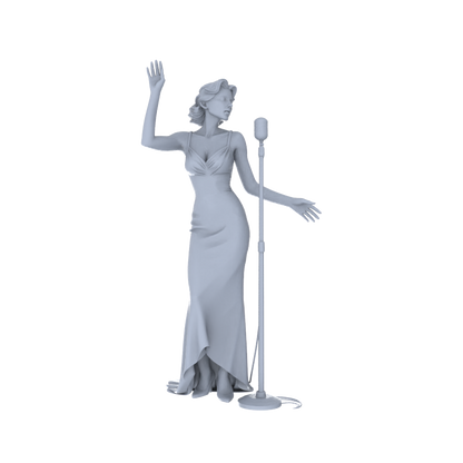 Yao's Studio LYTR212 Unpainted Miniature 3-Piece Set - Live Performance Models for Lifelike Diorama Projects Miniatures Diorama Resin Figures