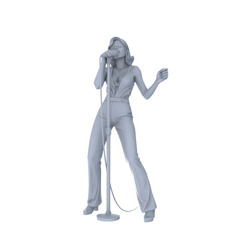 Yao's Studio LYTR212 Unpainted Miniature 3-Piece Set - Live Performance Models for Lifelike Diorama Projects Miniatures Diorama Resin Figures