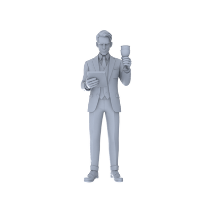Yao's Studio LYTR214  Unpainted Miniature 4-Piece Set - Cocktail Party & Bar Scene Models for Realistic Dioramas Miniatures Diorama Resin Figures