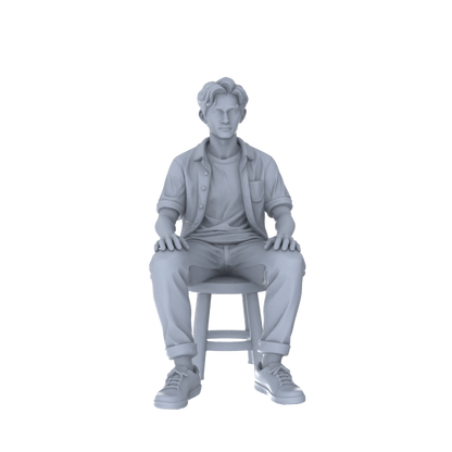 Yao's Studio LYTR215 Unpainted Miniature 6-Piece Set - Party Crowd Models for Lifelike Diorama Projects Miniatures Diorama Resin Figures