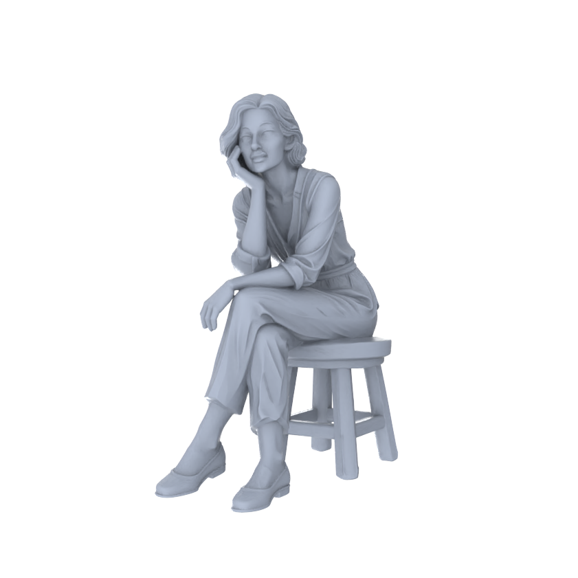 Yao's Studio LYTR216  Unpainted Miniature 6-Piece Set - Caf¡§| Terrace & Leisure Scene Models for Realistic Dioramas Miniatures Diorama Resin Figures