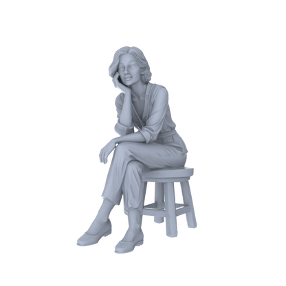Yao's Studio LYTR216  Unpainted Miniature 6-Piece Set - Caf¡§| Terrace & Leisure Scene Models for Realistic Dioramas Miniatures Diorama Resin Figures