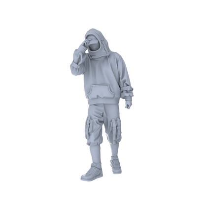 Yao's Studio LYTR221 5-Piece Unpainted Miniature Urban Youth Set - Perfect for Street, Creative Market & Trendy Block Dioramas Miniatures Diorama Resin Figures