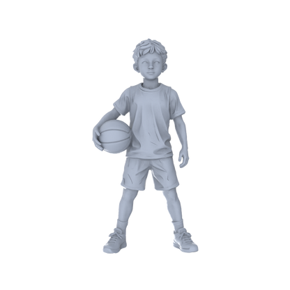 Yao's Studio LYTR224 5-Piece Unpainted Miniature Family Sports Set - Perfect for Community Park & Street Leisure Dioramas Miniatures Diorama Resin Figures