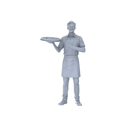 Yao's Studio LYTR225 5-Piece Unpainted Miniature Food Service Set - Perfect for Restaurant, Cafe & Market Dioramas Miniatures Diorama Resin Figures