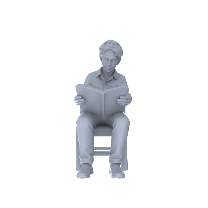 Yao's Studio LYTR226 6-Piece Unpainted Miniature Cafe Scene Set - Seated Leisure Figures Perfect for Bookstore, Office & Shop Dioramas Miniatures Diorama Resin Figures