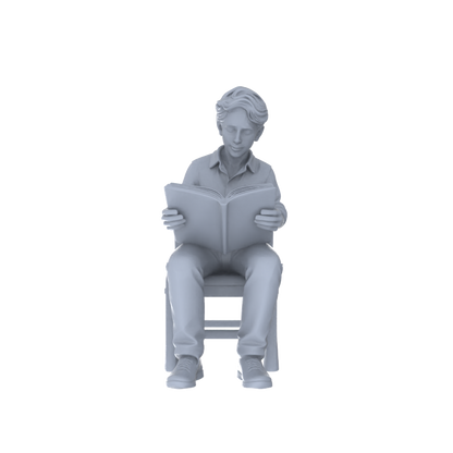 Yao's Studio LYTR226 6-Piece Unpainted Miniature Cafe Scene Set - Seated Leisure Figures Perfect for Bookstore, Office & Shop Dioramas Miniatures Diorama Resin Figures
