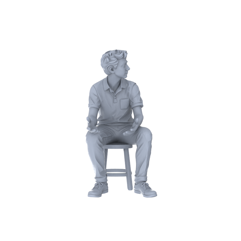 Yao's Studio LYTR226 6-Piece Unpainted Miniature Cafe Scene Set - Seated Leisure Figures Perfect for Bookstore, Office & Shop Dioramas Miniatures Diorama Resin Figures