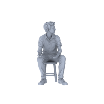 Yao's Studio LYTR226 6-Piece Unpainted Miniature Cafe Scene Set - Seated Leisure Figures Perfect for Bookstore, Office & Shop Dioramas Miniatures Diorama Resin Figures