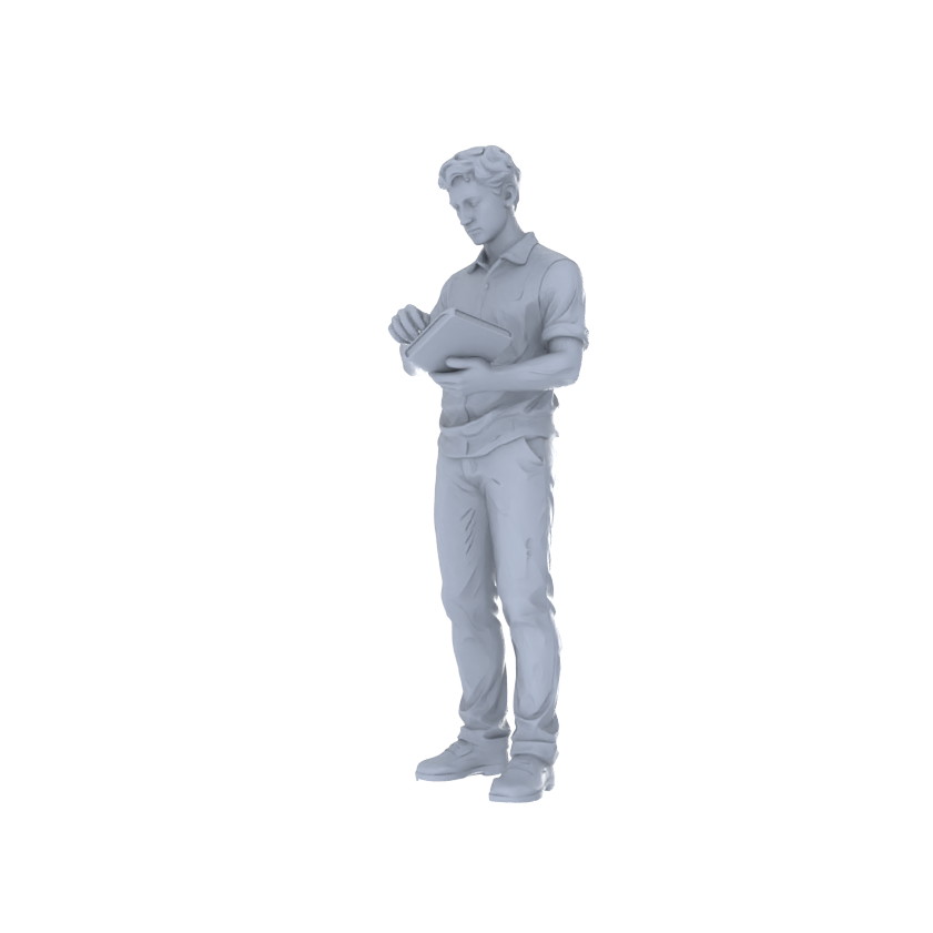 Yao's Studio LYTR237  Unpainted Modern Male Figure 5-Pack, Miniature Diorama Accessories for Model Painters & Scene Enthusiasts Miniatures Diorama Resin Figures