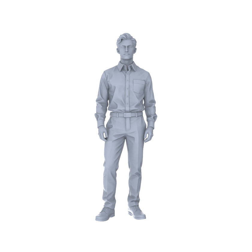 Yao's Studio LYTR237  Unpainted Modern Male Figure 5-Pack, Miniature Diorama Accessories for Model Painters & Scene Enthusiasts Miniatures Diorama Resin Figures