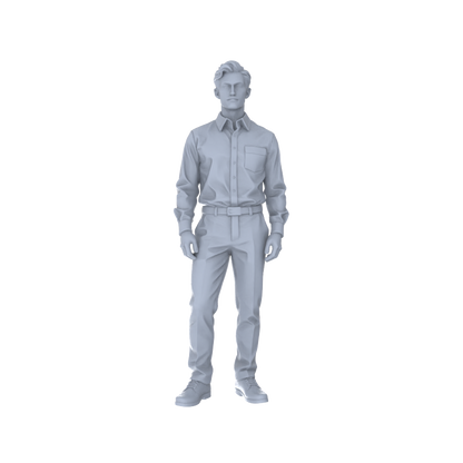 Yao's Studio LYTR237  Unpainted Modern Male Figure 5-Pack, Miniature Diorama Accessories for Model Painters & Scene Enthusiasts Miniatures Diorama Resin Figures