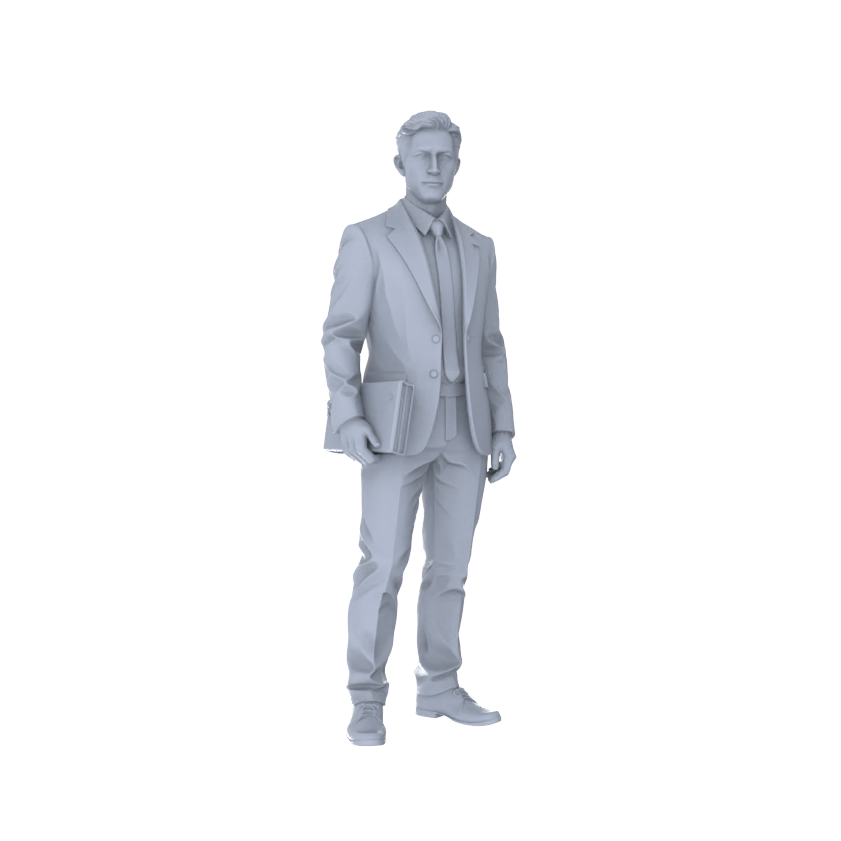 Yao's Studio LYTR237  Unpainted Modern Male Figure 5-Pack, Miniature Diorama Accessories for Model Painters & Scene Enthusiasts Miniatures Diorama Resin Figures