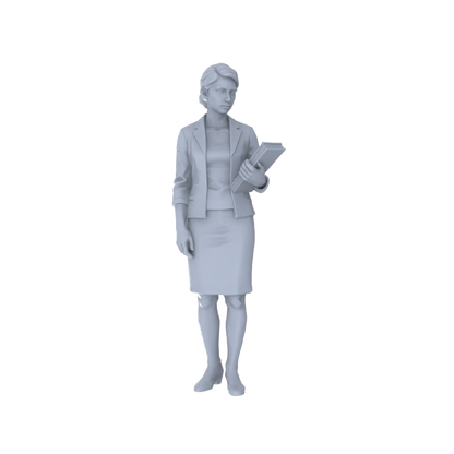 Yao's Studio LYTR238  Miniature Urban Professional Women 2-Pack, Unpainted Diorama Models for Scene Building & Custom Painting Miniatures Diorama Resin Figures