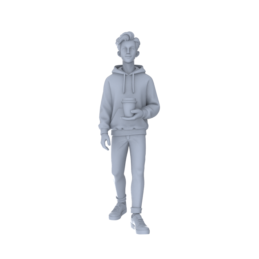 Yao's Studio LYTr243 Unpainted Multi-Age Urban Pedestrian 6-Pack, Miniature Diorama Accessories for Model Painters & Scene Enthusiasts Miniatures Diorama Resin Figures