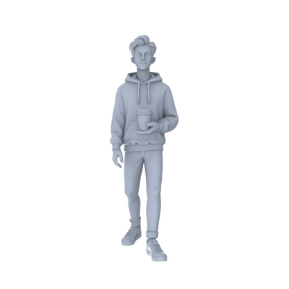 Yao's Studio LYTr243 Unpainted Multi-Age Urban Pedestrian 6-Pack, Miniature Diorama Accessories for Model Painters & Scene Enthusiasts Miniatures Diorama Resin Figures