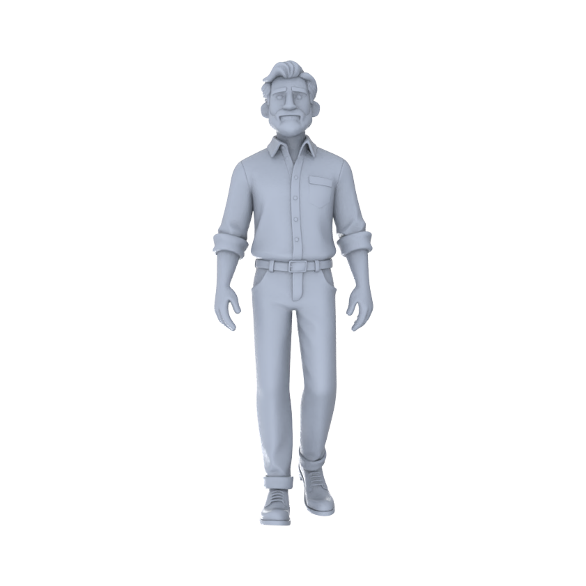 Yao's Studio LYTr243 Unpainted Multi-Age Urban Pedestrian 6-Pack, Miniature Diorama Accessories for Model Painters & Scene Enthusiasts Miniatures Diorama Resin Figures