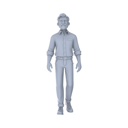 Yao's Studio LYTr243 Unpainted Multi-Age Urban Pedestrian 6-Pack, Miniature Diorama Accessories for Model Painters & Scene Enthusiasts Miniatures Diorama Resin Figures