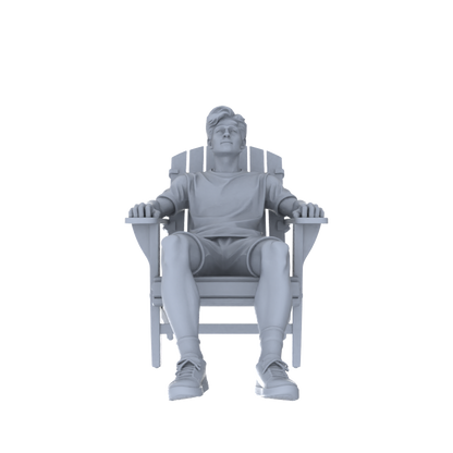 Yao's Studio LYTR245 Miniature Leisure Seated Figure 5-Pack, Unpainted Diorama Models for Home & Caf¡§| Scene Building Miniatures Diorama Resin Figures