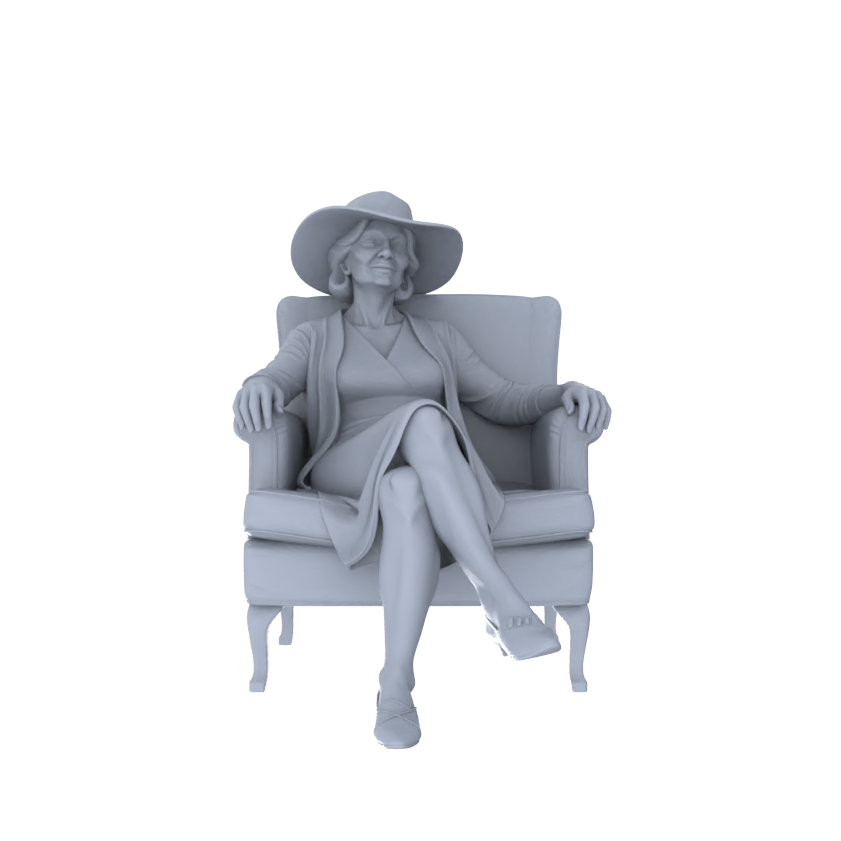 Yao's Studio LYTR245 Miniature Leisure Seated Figure 5-Pack, Unpainted Diorama Models for Home & Caf¡§| Scene Building Miniatures Diorama Resin Figures