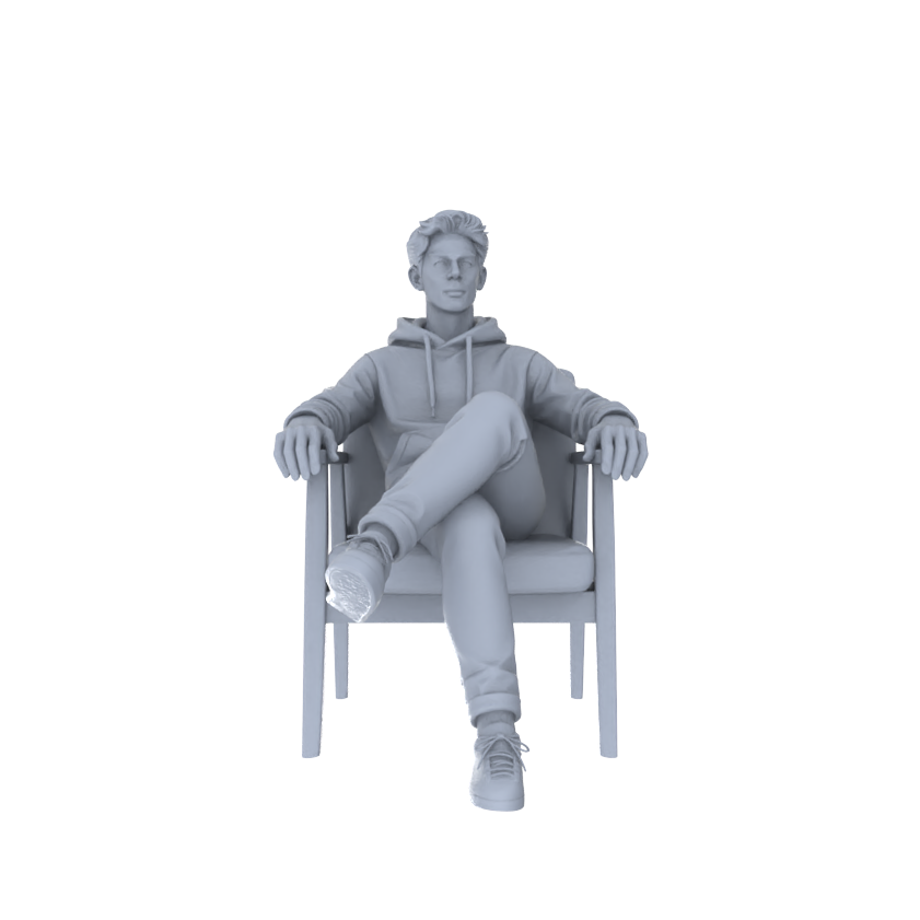 Yao's Studio LYTR245 Miniature Leisure Seated Figure 5-Pack, Unpainted Diorama Models for Home & Caf¡§| Scene Building Miniatures Diorama Resin Figures