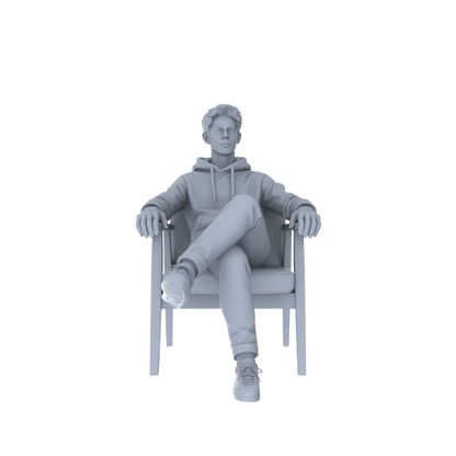 Yao's Studio LYTR245 Miniature Leisure Seated Figure 5-Pack, Unpainted Diorama Models for Home & Caf¡§| Scene Building Miniatures Diorama Resin Figures