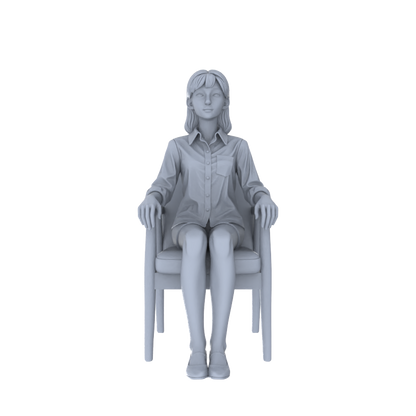 Yao's Studio LYTR245 Miniature Leisure Seated Figure 5-Pack, Unpainted Diorama Models for Home & Caf¡§| Scene Building Miniatures Diorama Resin Figures