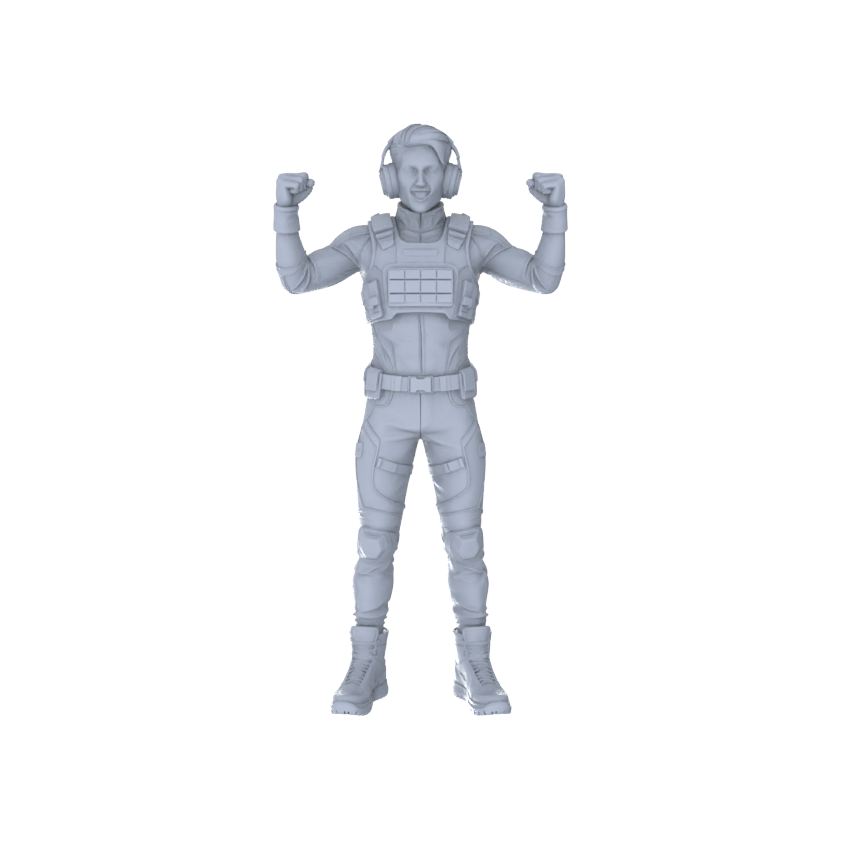 Yao's Studio LYTR246 Esports & Tactical Characters Resin Miniature Model 6-Figure Set, Unpainted Gamer & Commander Figures, DIY Painting Scene Decoration Miniatures Diorama Resin Figures