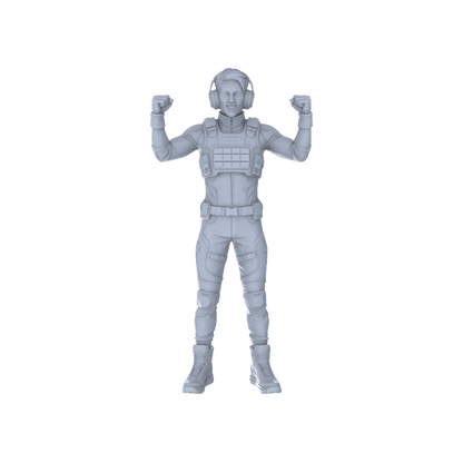 Yao's Studio LYTR246 Esports & Tactical Characters Resin Miniature Model 6-Figure Set, Unpainted Gamer & Commander Figures, DIY Painting Scene Decoration Miniatures Diorama Resin Figures