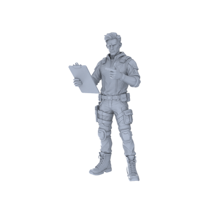 Yao's Studio LYTR246 Esports & Tactical Characters Resin Miniature Model 6-Figure Set, Unpainted Gamer & Commander Figures, DIY Painting Scene Decoration Miniatures Diorama Resin Figures