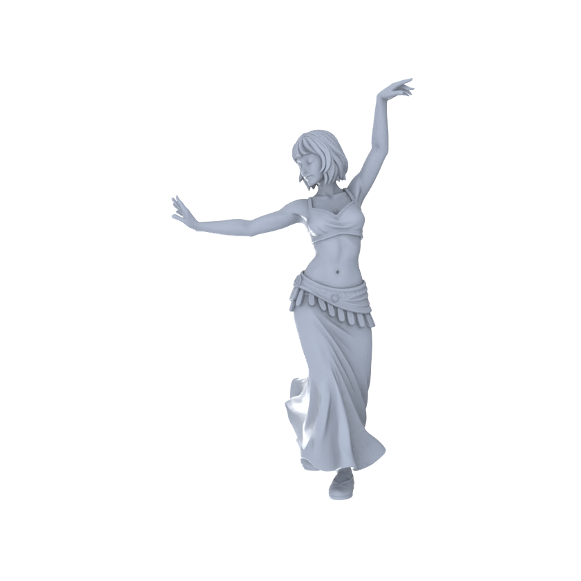 Yao's Studio LYTR247  Belly Dance Women Resin Miniature Model 6-Figure Set, Unpainted Exotic Dancer Figures, DIY Painting Scene Decoration Miniatures Diorama Resin Figures