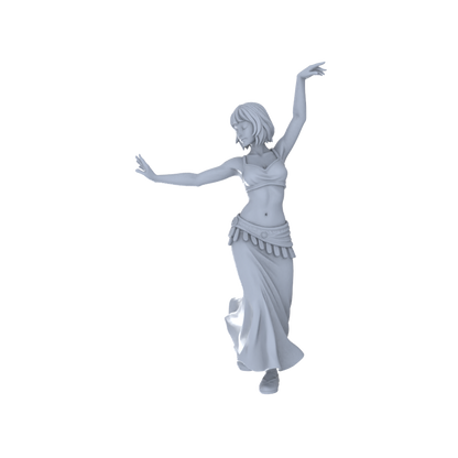 Yao's Studio LYTR247  Belly Dance Women Resin Miniature Model 6-Figure Set, Unpainted Exotic Dancer Figures, DIY Painting Scene Decoration Miniatures Diorama Resin Figures