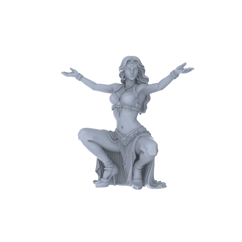 Yao's Studio LYTR247  Belly Dance Women Resin Miniature Model 6-Figure Set, Unpainted Exotic Dancer Figures, DIY Painting Scene Decoration Miniatures Diorama Resin Figures