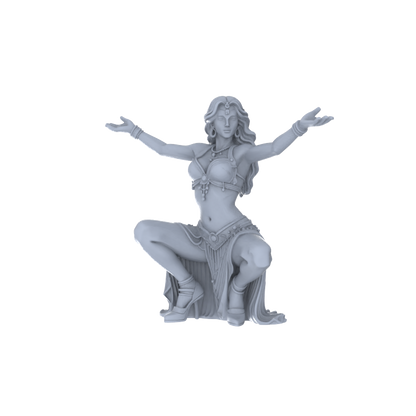 Yao's Studio LYTR247  Belly Dance Women Resin Miniature Model 6-Figure Set, Unpainted Exotic Dancer Figures, DIY Painting Scene Decoration Miniatures Diorama Resin Figures