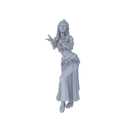 Yao's Studio LYTR247  Belly Dance Women Resin Miniature Model 6-Figure Set, Unpainted Exotic Dancer Figures, DIY Painting Scene Decoration Miniatures Diorama Resin Figures
