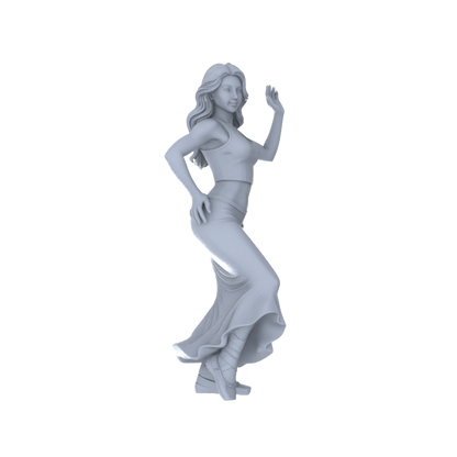 Yao's Studio LYTR247  Belly Dance Women Resin Miniature Model 6-Figure Set, Unpainted Exotic Dancer Figures, DIY Painting Scene Decoration Miniatures Diorama Resin Figures