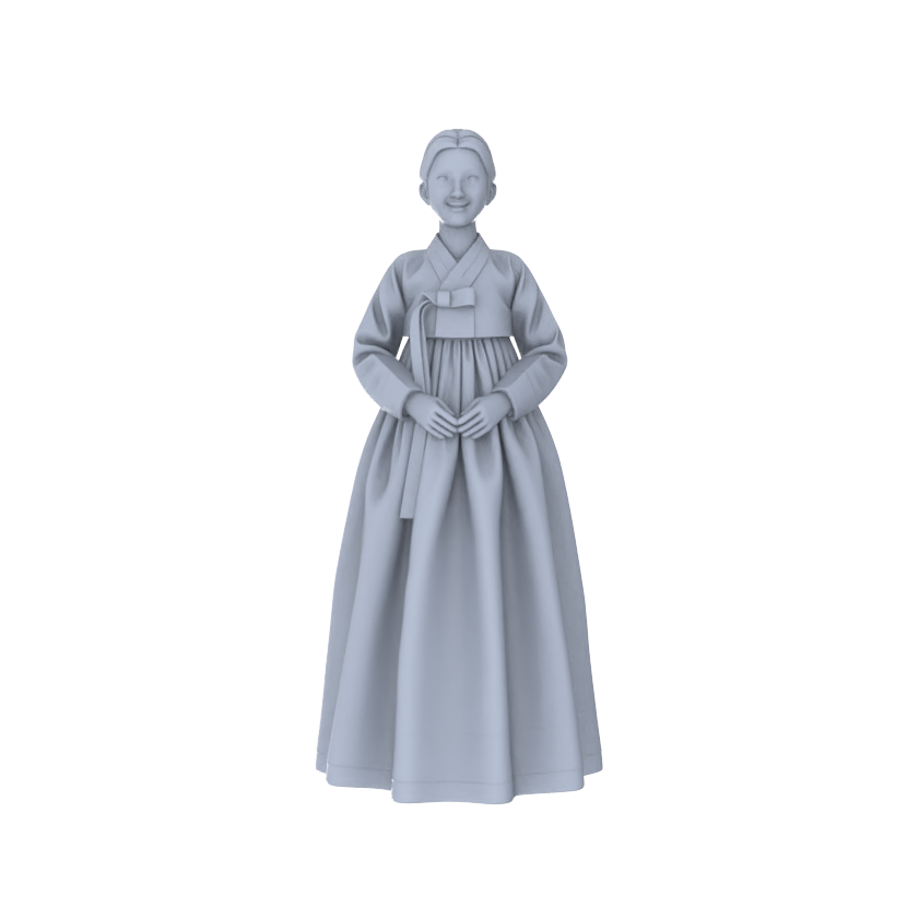 Yao's Studio LYTR248 Korean Hanbok Women Resin Miniature Model 3-Figure Set, Unpainted Traditional Korean Dress Figures, DIY Painting Scene Decoration Miniatures Diorama Resin Figures