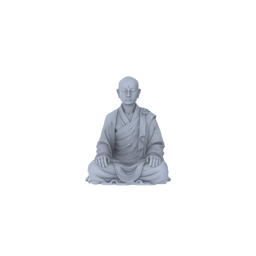 Yao's Studio LYTR249  Monk Figures Resin Miniature Model 3-Figure Set, Unpainted Meditation & Walking Figures, DIY Painting Scene Decoration Miniatures Diorama Resin Figures