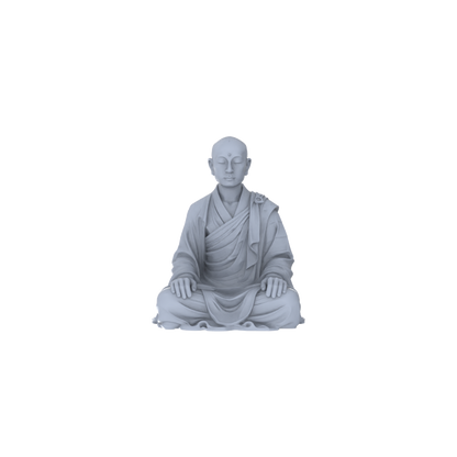 Yao's Studio LYTR249  Monk Figures Resin Miniature Model 3-Figure Set, Unpainted Meditation & Walking Figures, DIY Painting Scene Decoration Miniatures Diorama Resin Figures